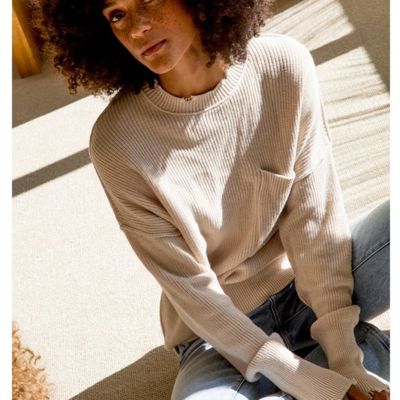 PISTOLA DENIM Darya Oversized Crewneck Pullover in Dove Size S (NEW WITH TAGS) - Picture 7 of 7